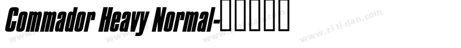 Commador Heavy Normal字体转换